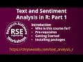 Text and Sentiment Analysis in R Part 1