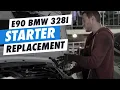 DIY E90 BMW 328i Starter Replacement FASTEST WAY