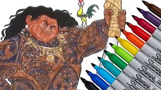 maui moana disney animation studios coloring page 2017 new hd video for kids