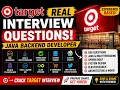 Target Java Backend Interview Questions Real Interview Experience DSA Spring Boot System Design