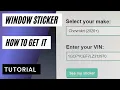 How to Easily Find Your Vehicle s Window Sticker Online Step-by-Step Guide