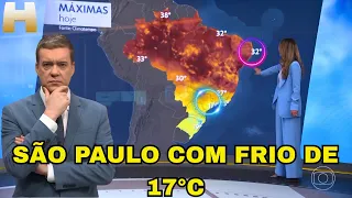 ❄️ SP REGISTRA 17°C: Temperatura despenca e semana será fria no Sul | Previsão do Tempo Jornal Hoje