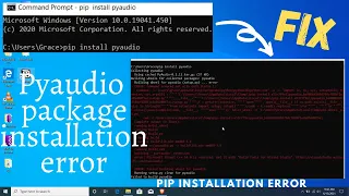 Fix pyaudio package installation error Python packages thorough pip