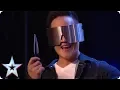 Download Lagu DANGER ALERT: Blindfolded magician THROWS A KNIFE at Dec! | Auditions | BGT 2018
