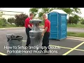 How to Set Up Empty Double Portable Hand Wash Stations