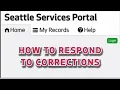 Seattle Services Portal - Responding to Corrections