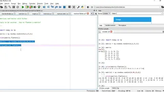 Matrices and Vectors with Python How to flatten a matrix using Python - P5