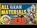 ALL 230 GEAR MATERIALS FARM SPEEDRUN ROUTE Genshin Impact