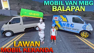 BALAPAN MOBIL VAN MBG LAWAN MOBIL KERANDA TERBANG, BOCIL TAKUT - GTA 5 BOCIL HORROR