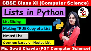 List Slicing Making True Copy of List Nested List in Python CBSE Class 11 Computer Science