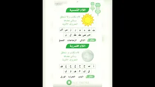 اللام الشمسية واللام القمرية للأطفال دندنها