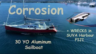 Corrosion on a 30 year old ALUMINUM sailboat + Wrecks