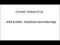 Timeout error Solved AWS lambda - Salesforce Connected App Solution