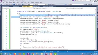 Output Parameters in ADO Net