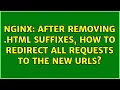 Nginx After removing html suffixes how to redirect all requests to the new URLs