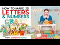 How to Make 3D Letters from Paper Storage for Gifts Decorations