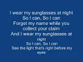 Sunglasses At Night - Corey Hart Lyrics