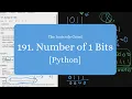 Leetcode 191 Number of 1 Bits Python