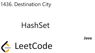 LeetCode 1436 Destination City HashSet Java