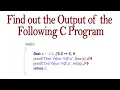 C programming output checking-03 IT job preparation Floor and ceil value of a negative number