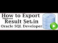 Exporting Data with Oracle SQL Developer