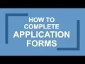 How to Fill in Job Application Forms - Career Help