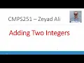 02 Adding Two Integers in Java in Eclipse