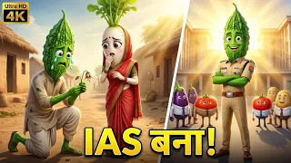 💔🥬 मूली ने गरीब करेला का प्यार ठुकराया | फिर करेला बना IAS अफसर 😭🔥
