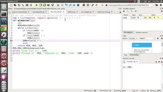 18 Min and Max without function Interview coding question in python