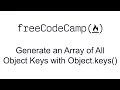 Generate an Array of All Object Keys with Object keys - Basic Data Structures