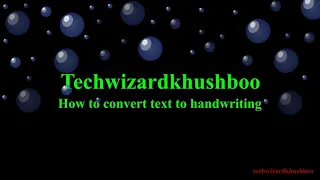 Convert Text to Handwriting using pywhatkit library of Python
