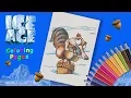 Coloring Scrat from Ice Age cartoon