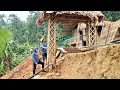 Download Lagu Building barns, landslide, house gate and fence collapsed, repairing house gate and bamboo fence