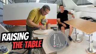 Bamboo Tables – Installation on our Boat (with Pedestal and Base) – S04E03 | Building Wilda