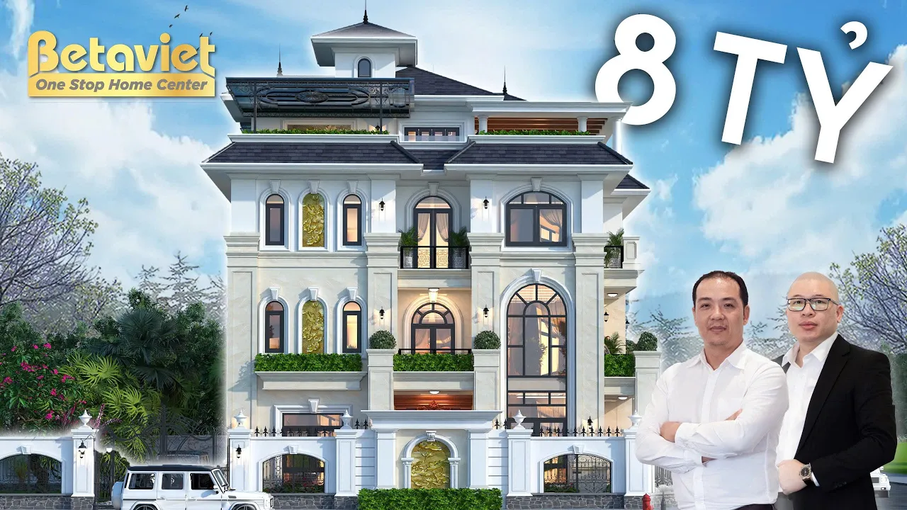 Thiết kế biệt thự 8 tỷ 888m2 độc bản với hầm rượu cực VIP
