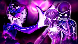 [ 𝐌𝐋𝐁 ]  Akumatized Marinette & Adrien · 𝐃𝐔𝐄𝐓 · Heartfixer & Ephemeral 🟣 +  🅰🅺🆄🅼🅰 🅾🆅🅴🆁🅻🅾🅰🅳  🟣