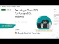 Securing a Cloud SQL for PostgreSQL Instance Lab Solution Google Arcade 2023 Free Swags
