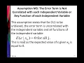 Multiple Linear Regression Assumptions - Chapter 6