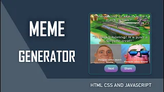 Meme Generator Using HTML CSS JavaScript Meme Generator with JavaScript