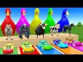 Download Lagu Long Slide Game With Cow Elephant Gorilla Hippopotamus Tiger 3d Animal Game Funny 3d Animals