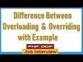 7 What is the Difference Between Overloading and Overriding With Example in PHP OOPS