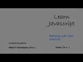Learn Javascript Working with Text control - Read Display