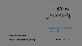 Learn Javascript Working with Text control - Read Display
