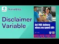 Create a Variable for Your Disclaimer in GraFx Studio