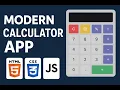 Build a Stylish Calculator Using HTML CSS JavaScript Beginner-Friendly Project Tutorial