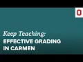 Effective Grading in CarmenCanvas