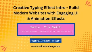 Typing Text Animation with HTML CSS Dynamic Intro UI Effect Tutorial