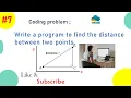 Calculate Distance between two points given Co-ordinates points C lapmos