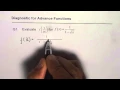 Q1 Function Notation Evaluate f for Radical Transformed Function
