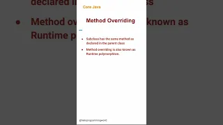 Method Overriding 14